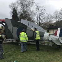 Aksel being moved from Beale Park